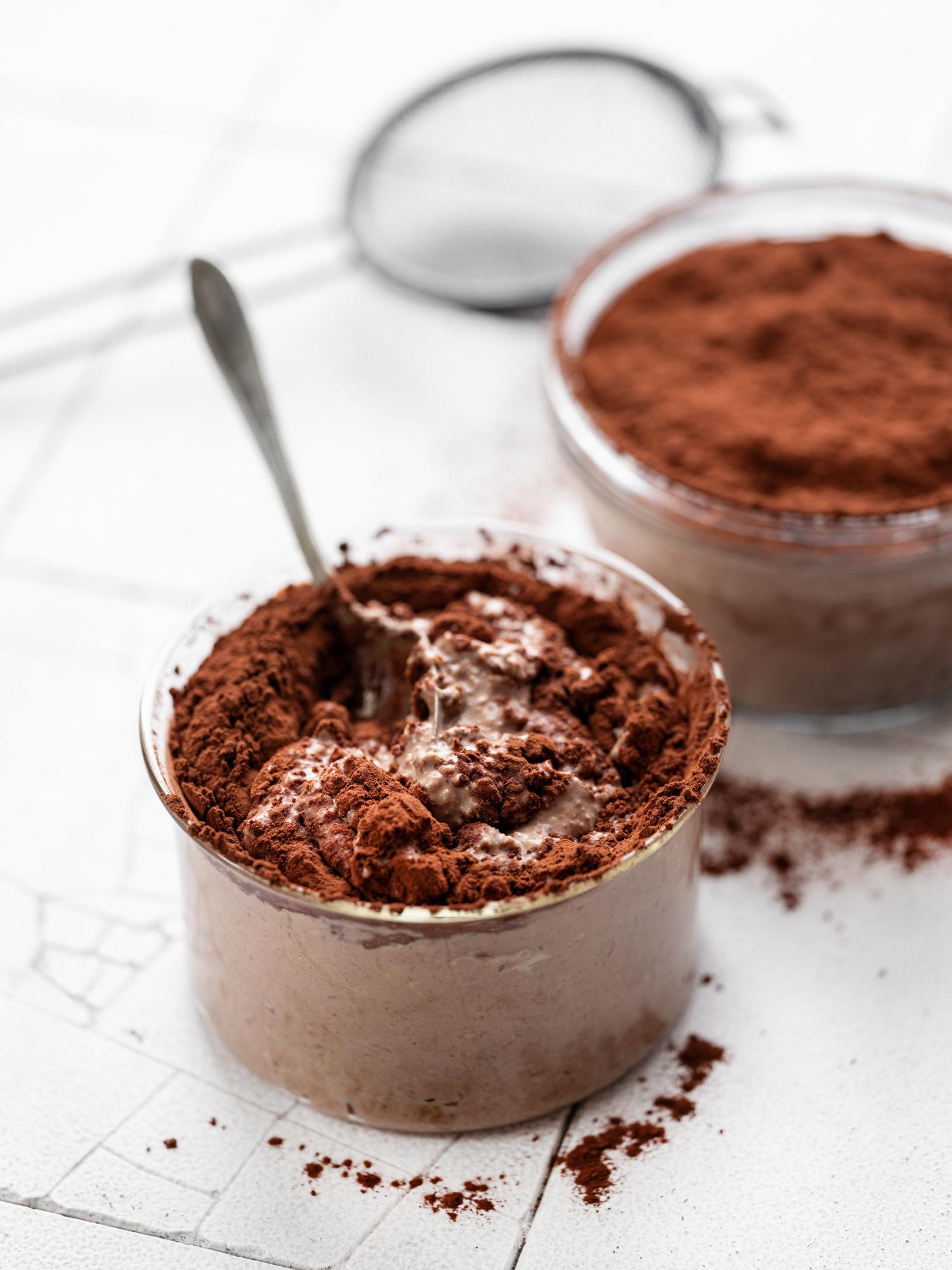 Tiramisu con fiocchi d'avena overnight