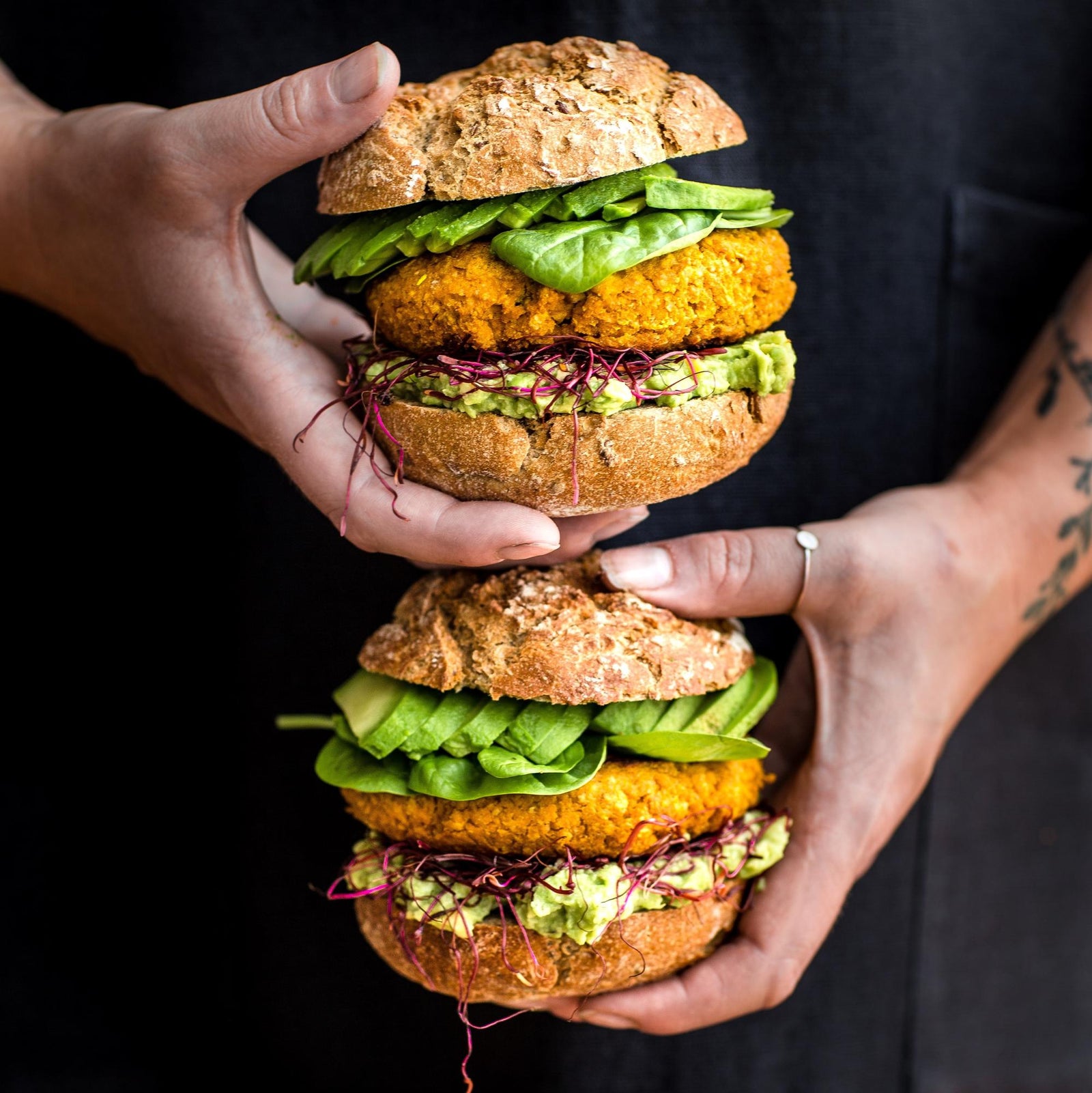 Burger di tofu con patate dolci