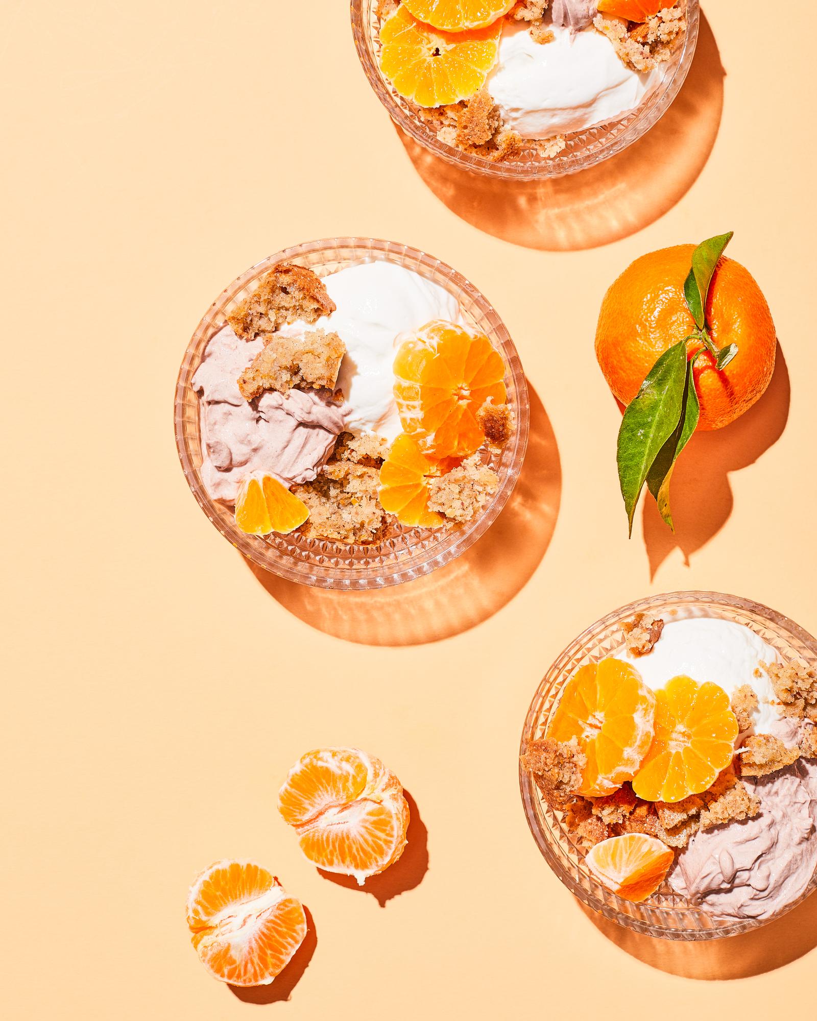 Trifle con mandarini e ricotta