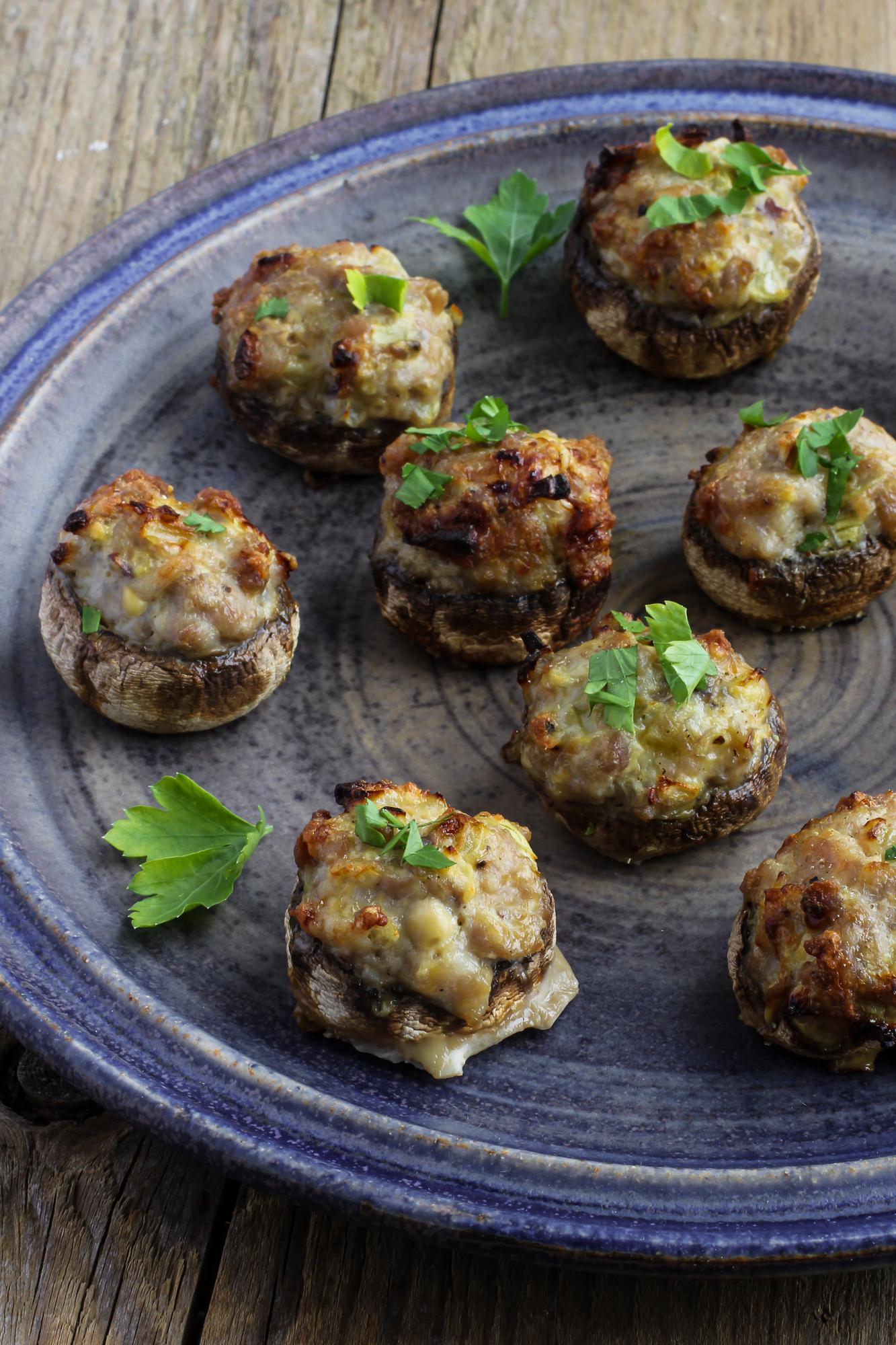 Funghi champignon gratinati con carne