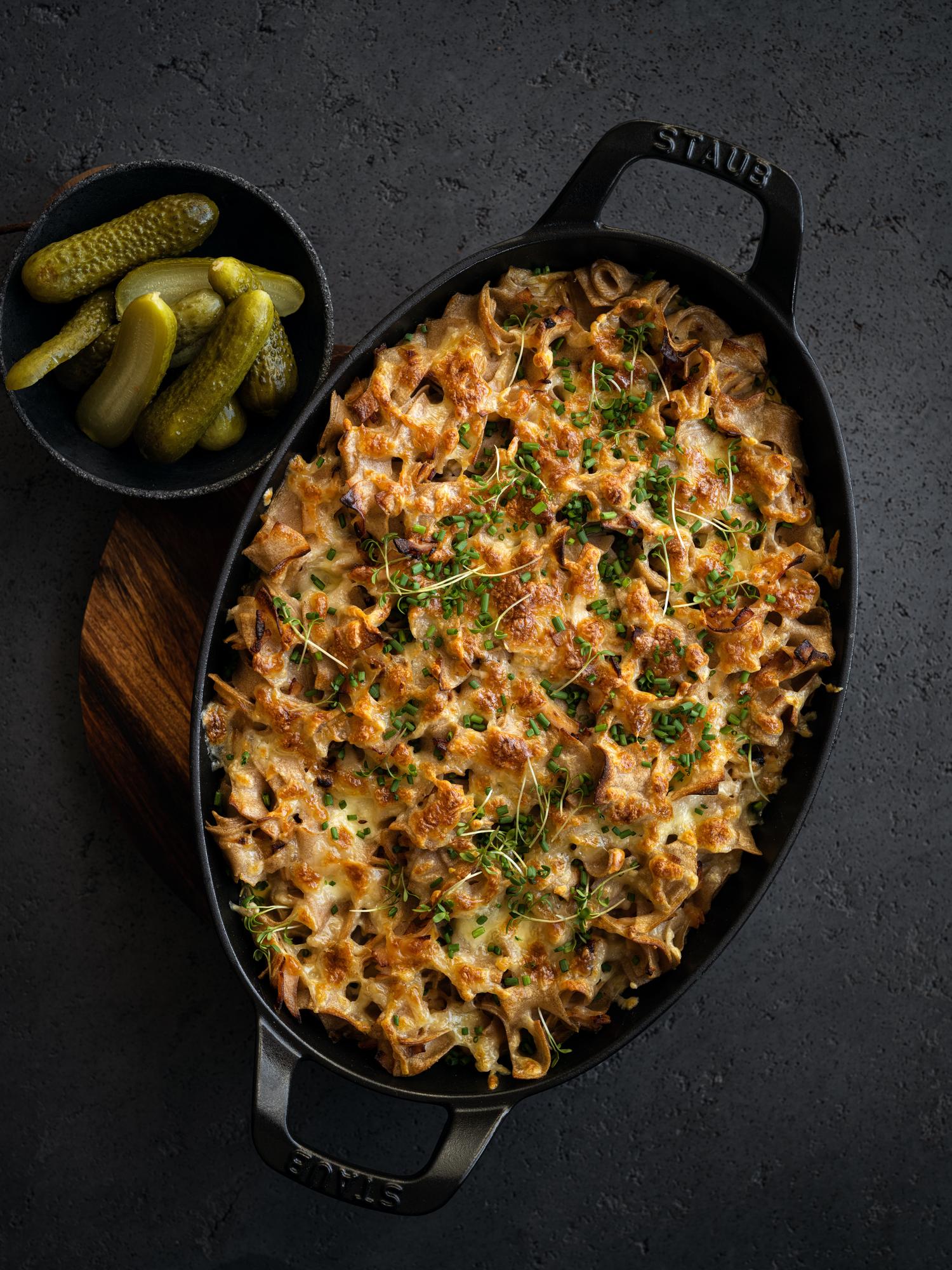 Pasta al forno con prosciutto