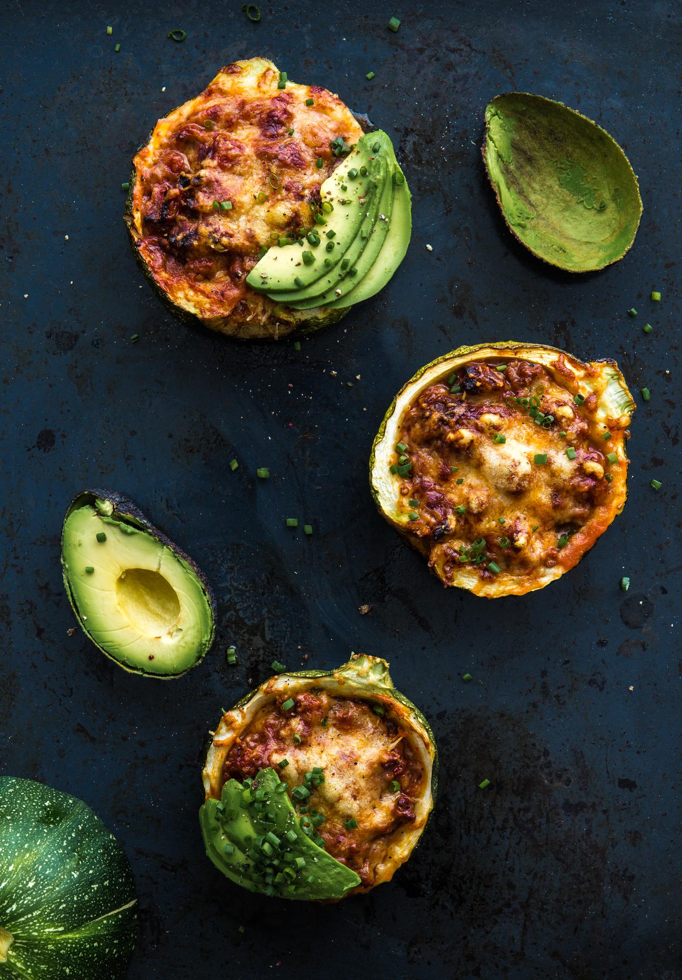 Zucchine ripiene al forno con carne di manzo