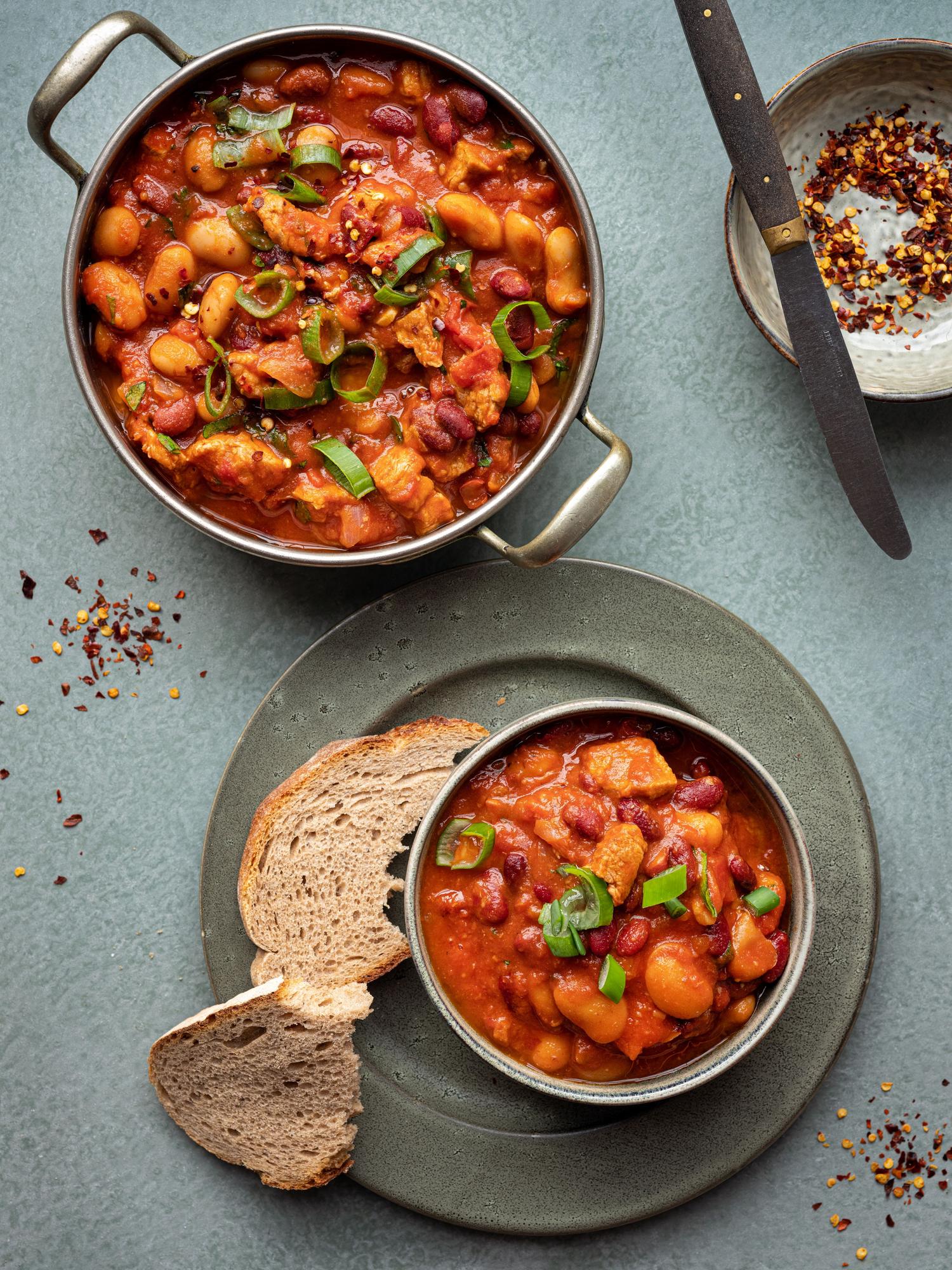 Coscia di maiale con fagioli