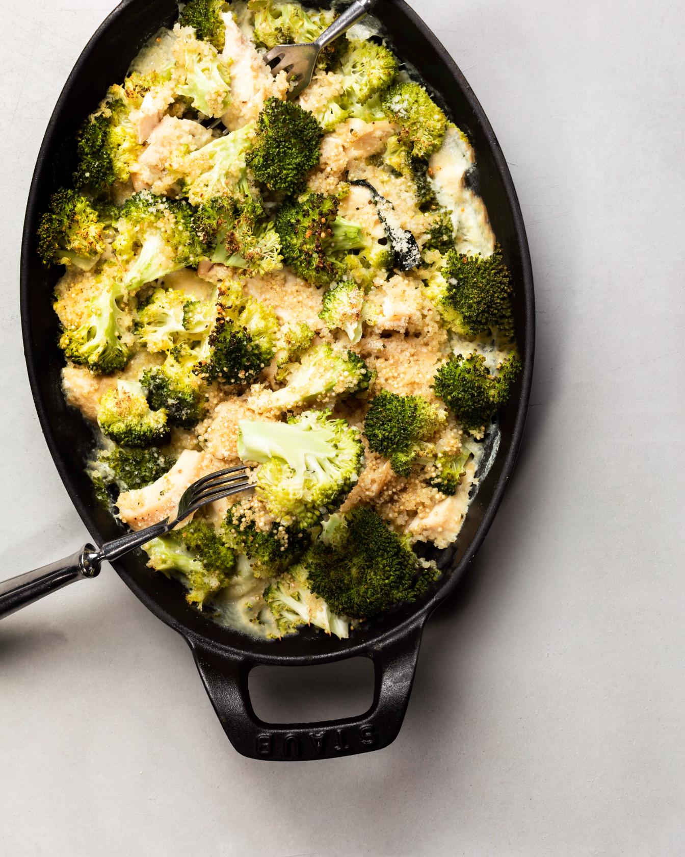 Broccoli gratinati con quinoa