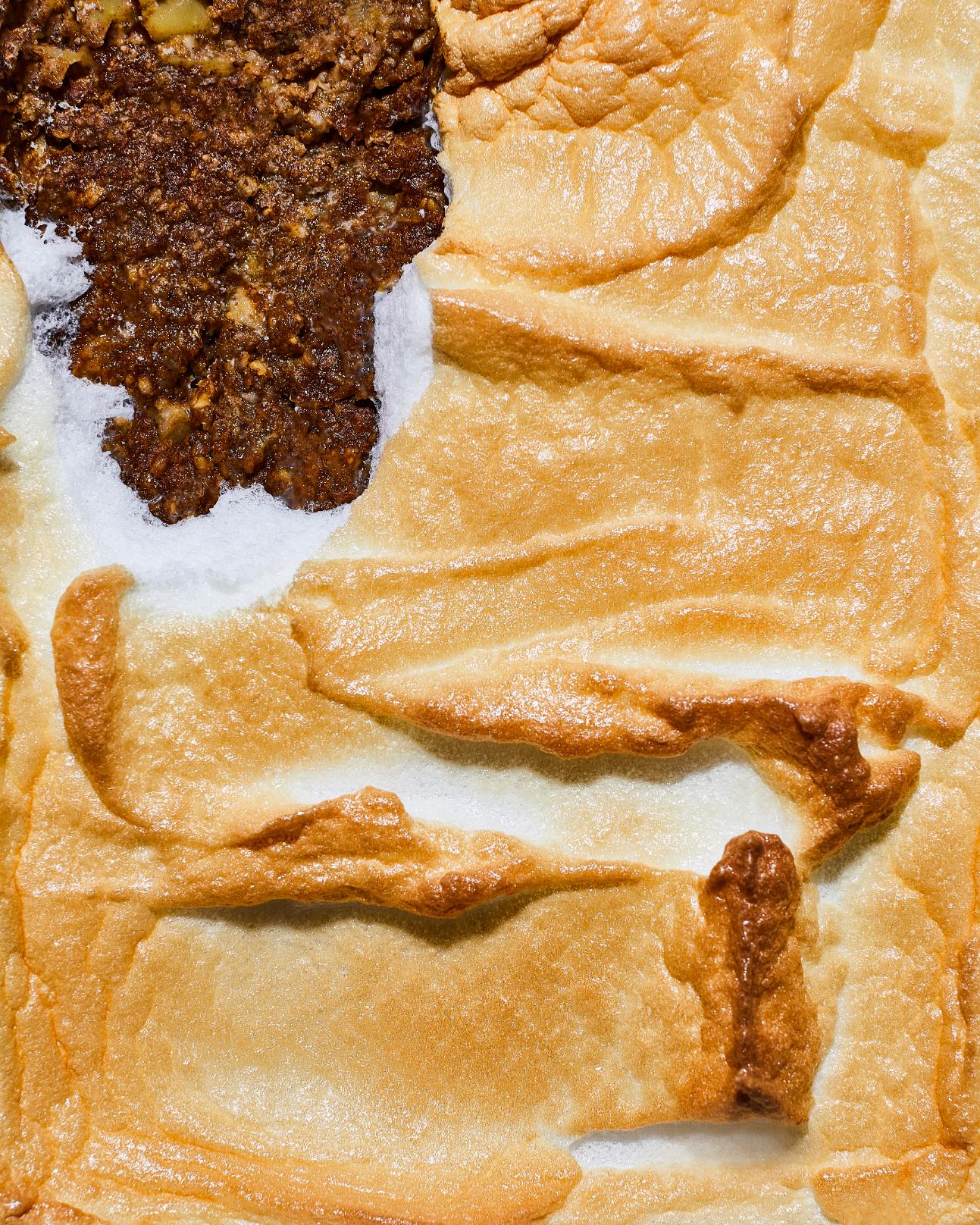 Porridge di avena al forno con mele e purè di zucca