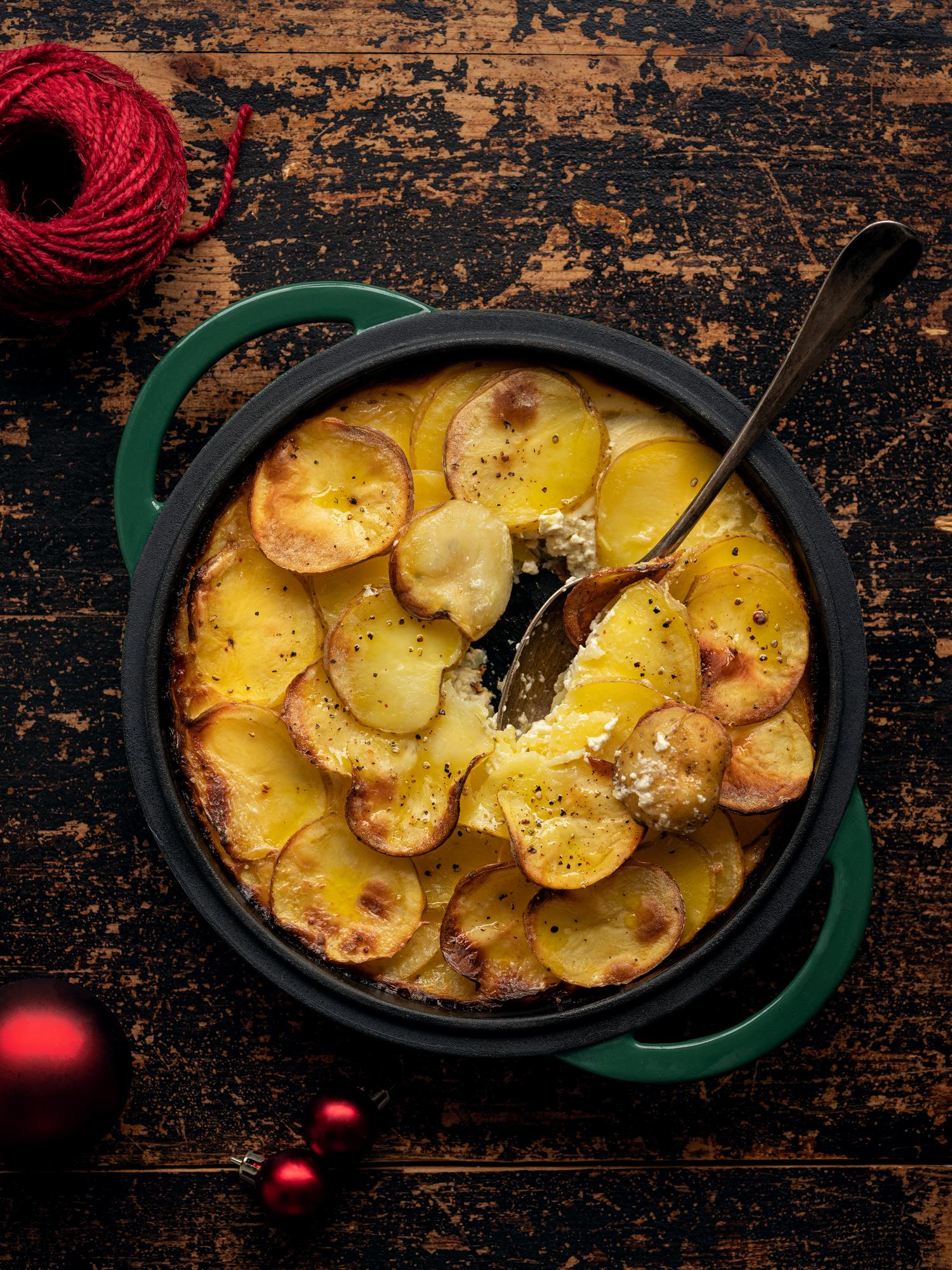 Patate gratinate alla panna