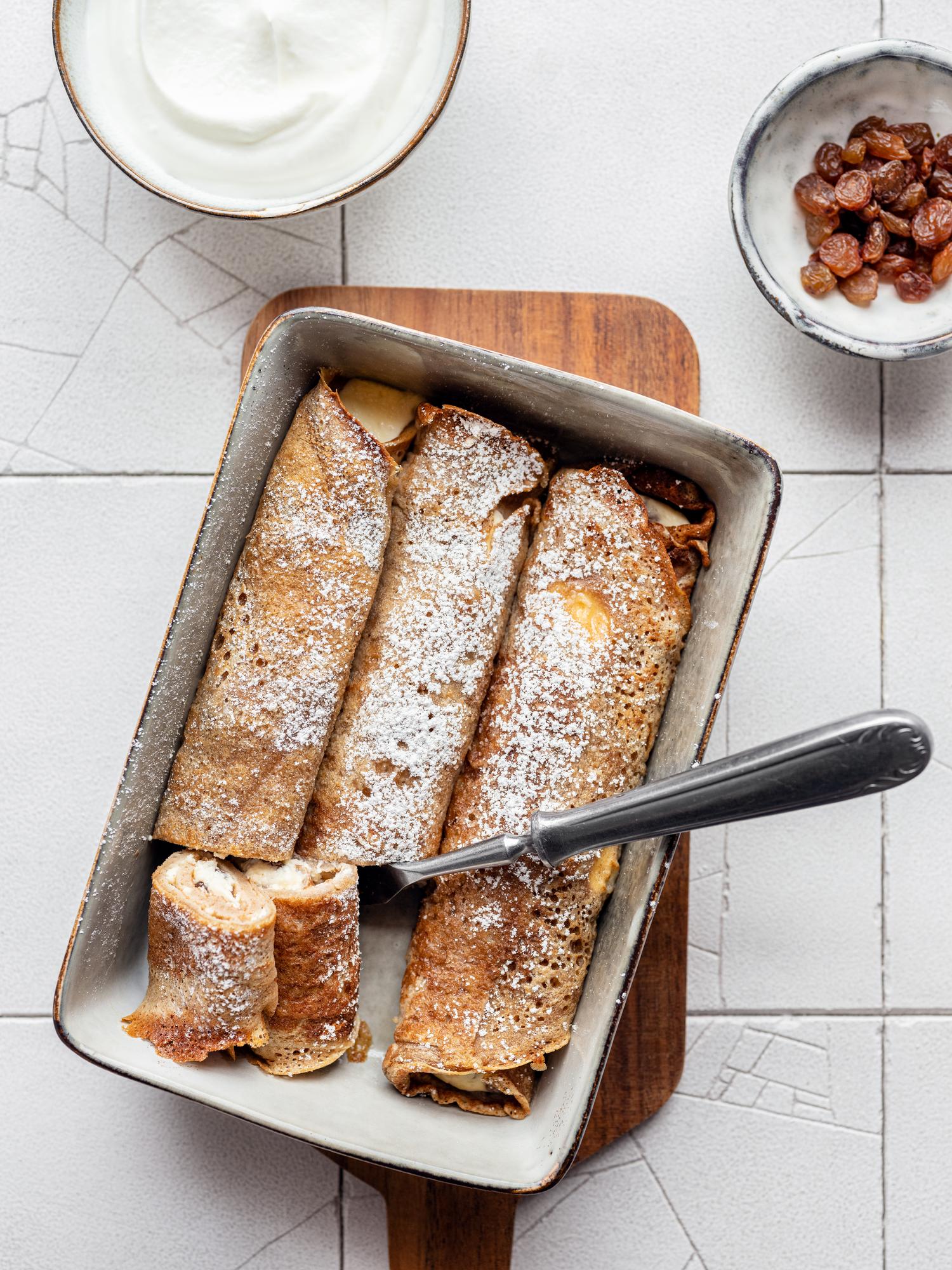 Crepes al forno con ricotta