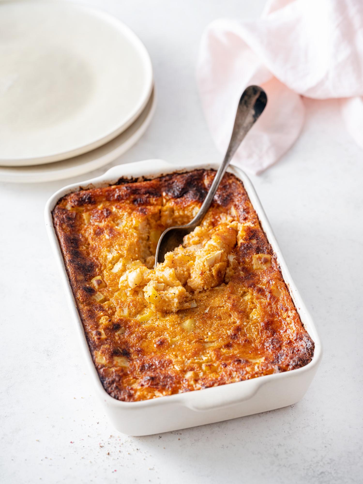Cavolfiore gratinato con formaggio e patate