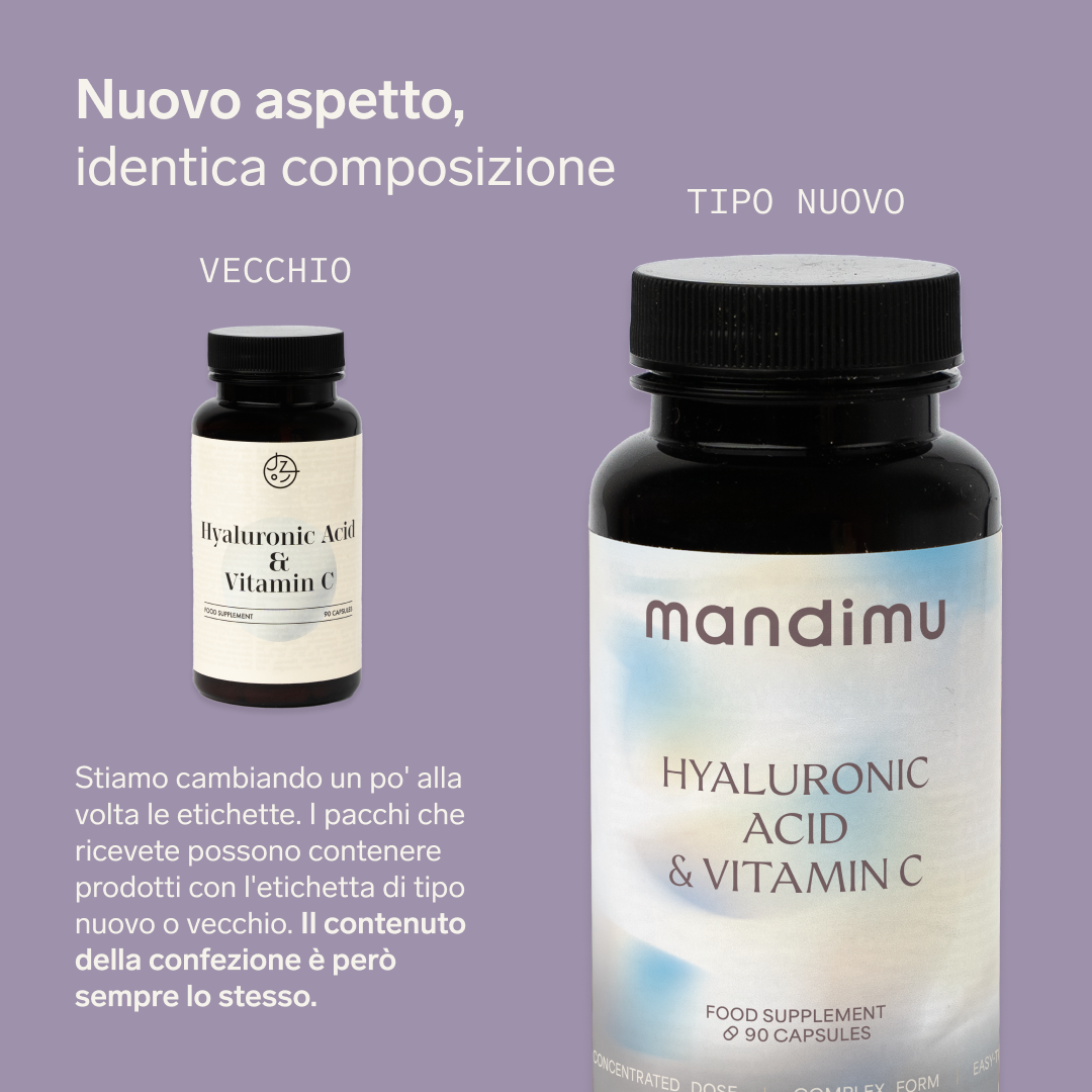 Acido ialuronico con vitamina C – 90 capsule