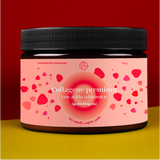 Collagene premium con acido ialuronico, vit. C e 8 sostanze per splendidi capelli, unghie, pelle (gusto fragola) 🍓