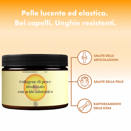 Collagene di pesce idrolizzato con acido ialuronico (essenza di mango)