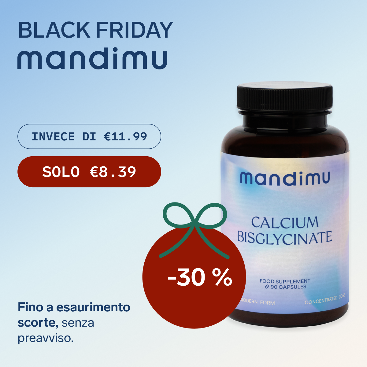 Black Friday – Calcio bisglicinato – 90 capsule – €8.39