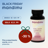 Black Friday – Complesso di collagene con vitamine A & C e zinco (vegetariano) – 30 capsule – €13.99