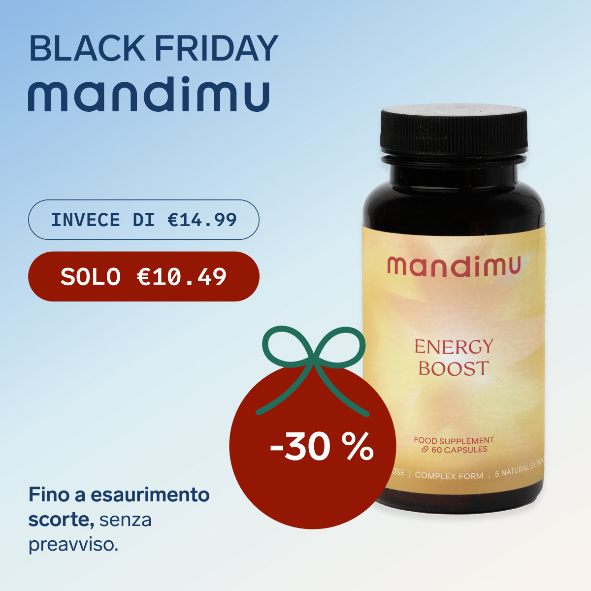 Black Friday – Sostegno energetico – 60 capsule – €10.49