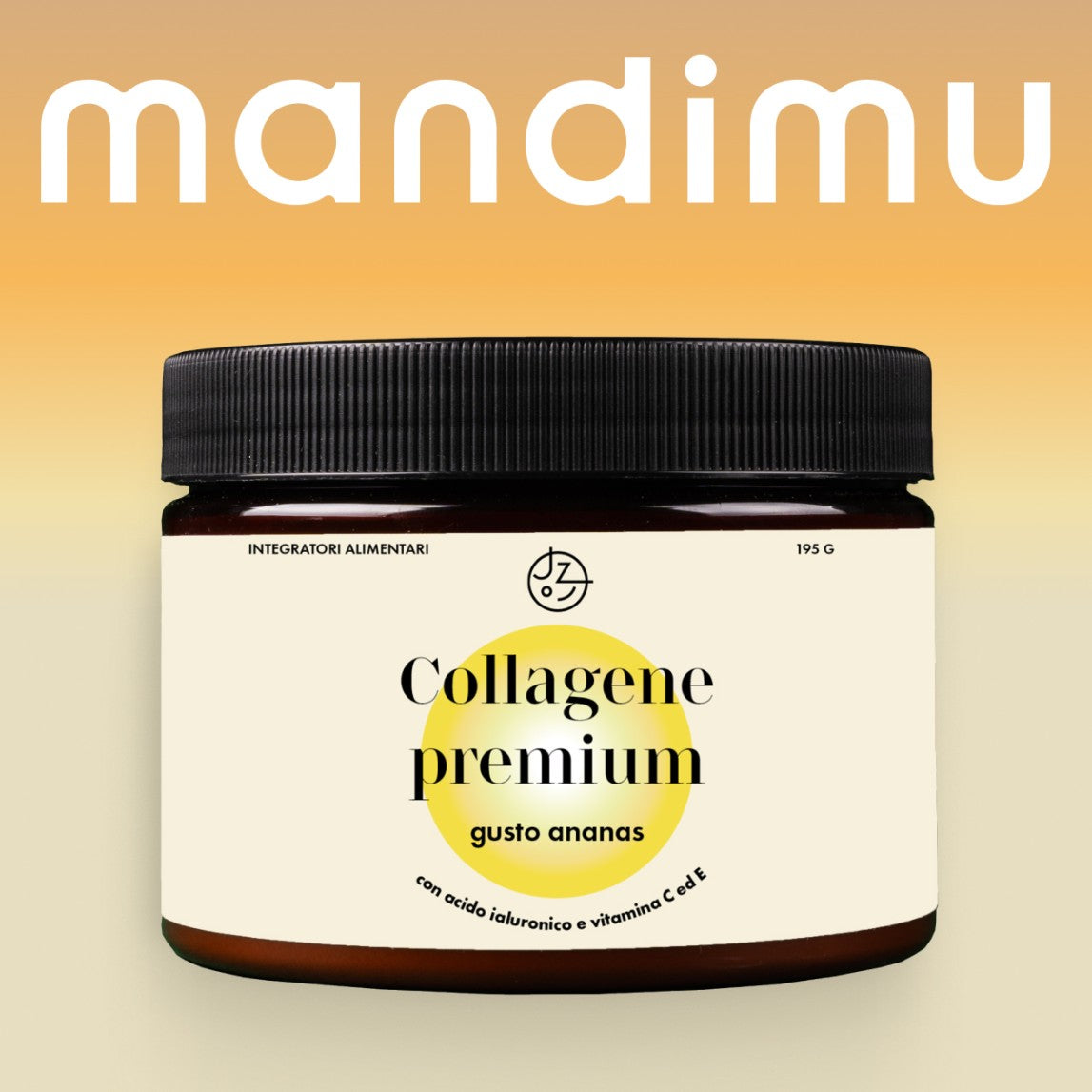 Collagene premium con acido ialuronico e vitamina C ed E (gusto ananas)