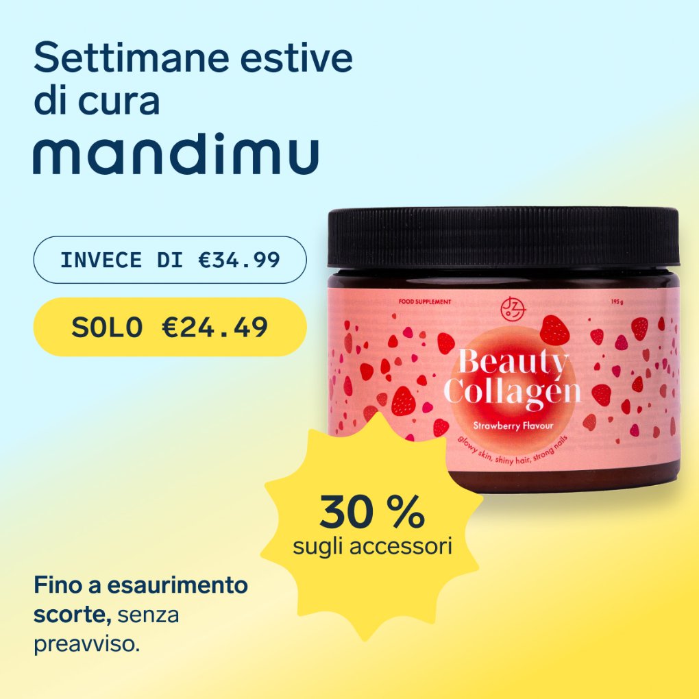 Collagene premium con acido ialuronico, vit. C e 8 sostanze per splendidi capelli, unghie, pelle (gusto fragola) 🍓